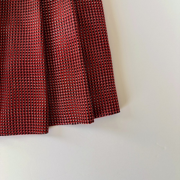 MaxMara SportMax Sleeveless A-Line Pleat Dress Red Black Size: US6, IT42 - Picture 5 of 5